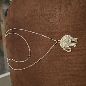 Silver Elephant Pendant Necklace